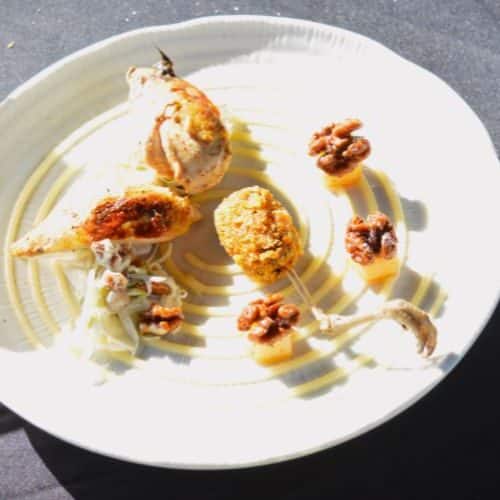 Roasted partridge crown